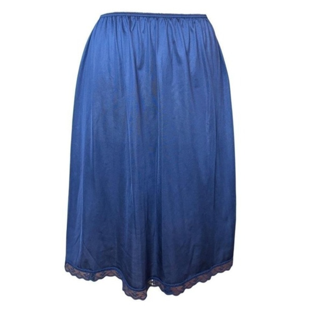 Vintage 80's Celestial Blue Medium Slip Skirt Whimsigoth Whimsy Goth Ethereal